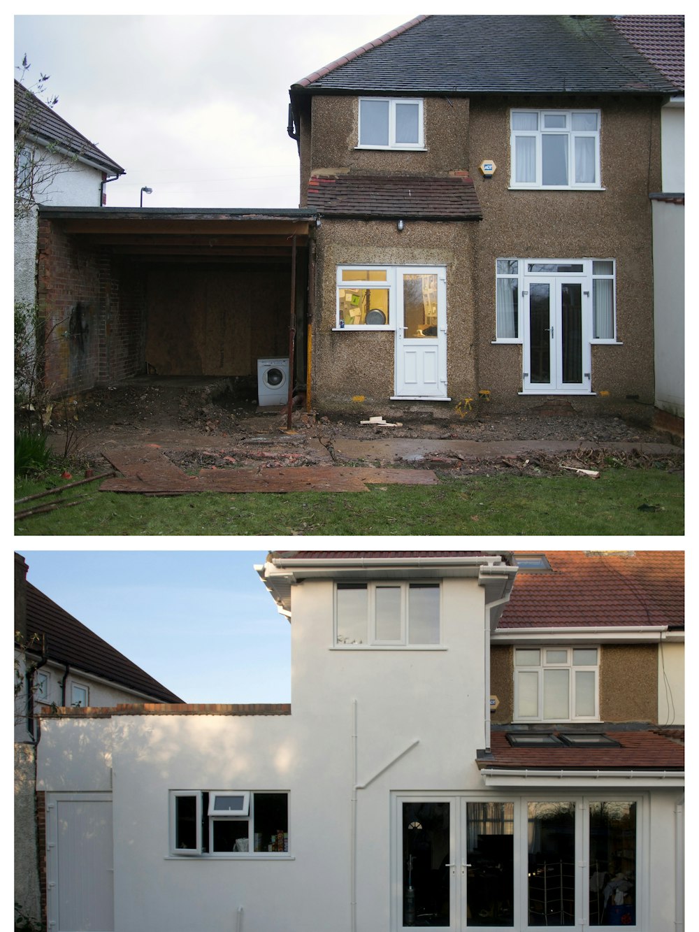 A two-storey addition joined seamlessly to an older house